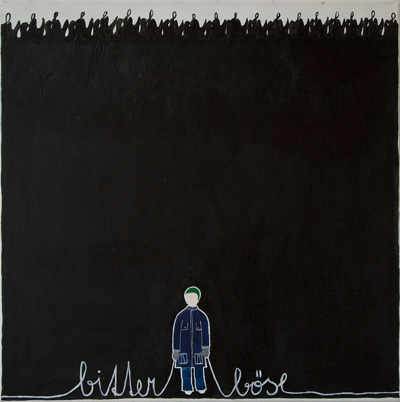 Click to enlarge bitterboese (acryl on canvas 40x40 cm, 2007) by heike kastler