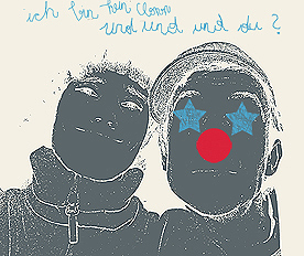 Click to enlarge clown II (computer art, various size, 2007) by heike kastler