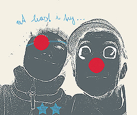 Click to enlarge clown III (computer art, various size, 2008) by heike kastler
