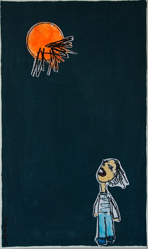 Click to enlarge disharmony - acryl/paper on canvas, 30x50 cm, 2003) by heike kastler
